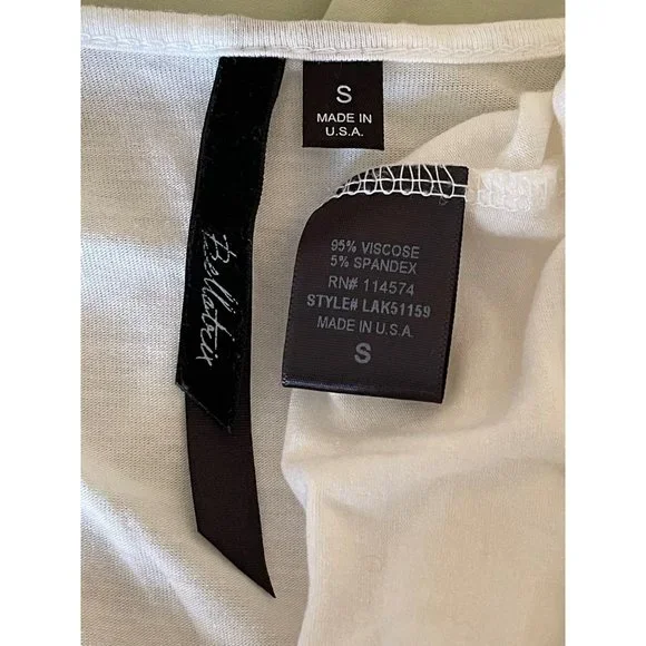 Bellatrix Cream Embroidered Wooden Beaded Scallop Design Neckline Tank Top - Picture 10 of 10